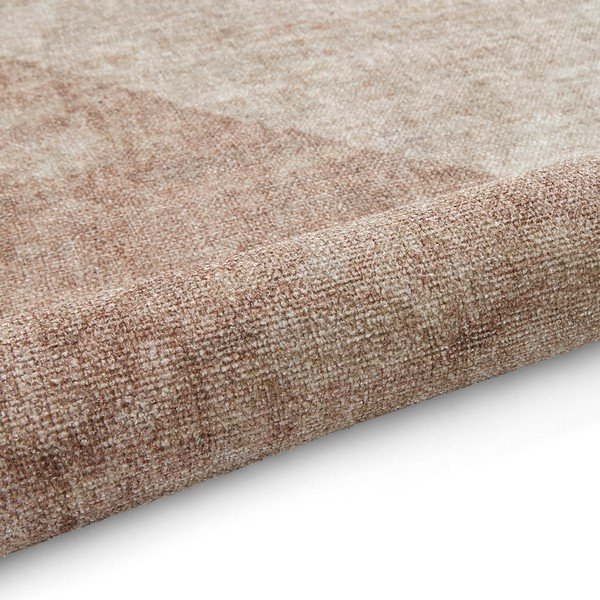 Skalbiamas iš medvilnės mišinio kilimas šviesiai rudos spalvos 60x170 cm Whisper – Think Rugs-image-3