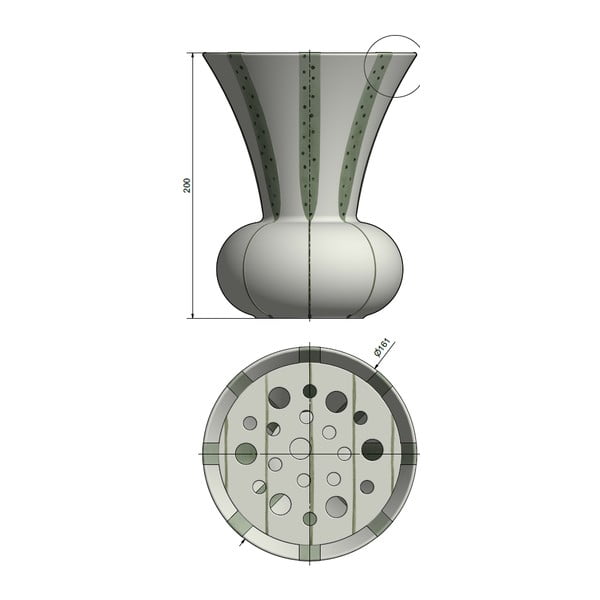Fajanso vaza Kähler Design Signature, aukštis 20 cm-image-4