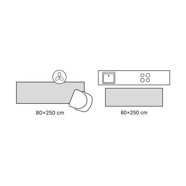 Kilimas pilkos spalvos 80x250 cm Life – Ayyildiz Carpets-image-3