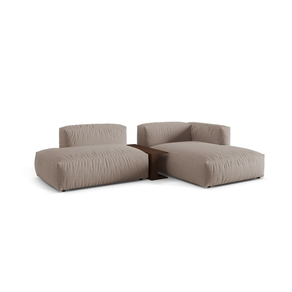 Modulinė kampinė sofa smėlio spalvos (su dešiniuoju kampu) Martina – Micadoni Home-image-2