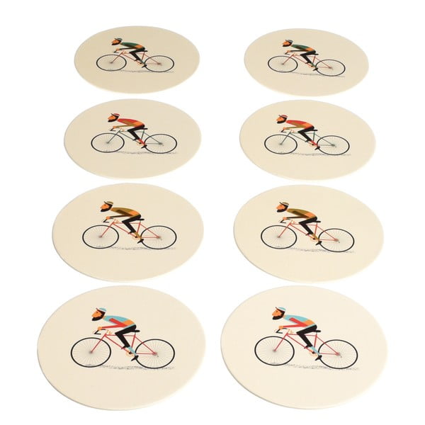 8 popierinių padėkliukų rinkinys Rex London Le Bicycle