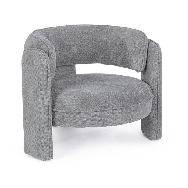 Pilkos spalvos krėslas Aisha – Bizzotto