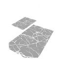 Vonios kilimėliai pilkos spalvos 2 vnt. 60x100 cm Cracks – Mila Home