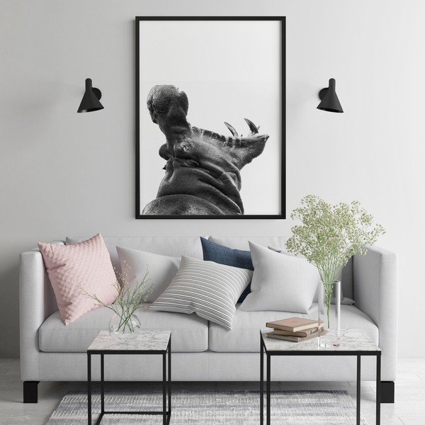 Plakatas "DecoKing Hippopotamus", 100 x 70 cm-image-2