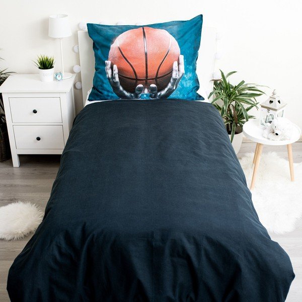 Iš medvilnės viengulė vaikiška patalynė 140x200 cm Basketball – Jerry Fabrics-image-2