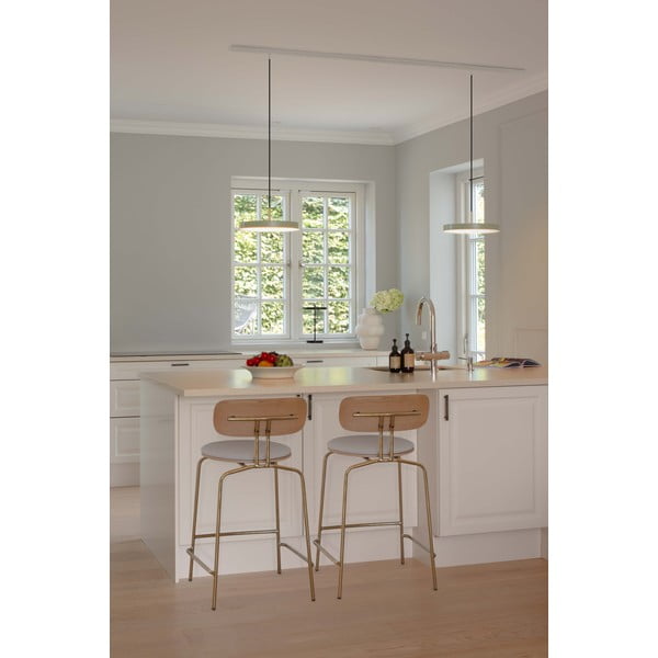 Šviesiai pilkos spalvos iš metalo kabantis šviestuvas LED su pritemdymo funkcija ø 31 cm su metaliniu gaubtu Asteria Plus – UMAGE-image-3