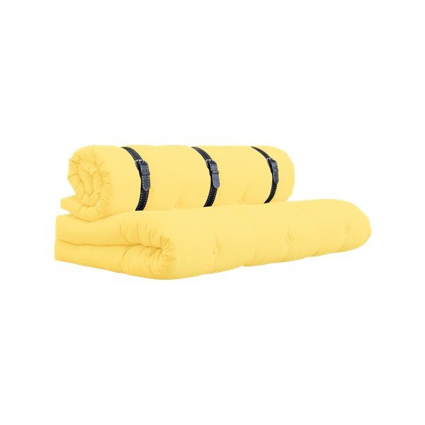 Kintama sofa su baltais dygsniuotos odos dirželiais "Karup Buckle Up Amarillo-image-2