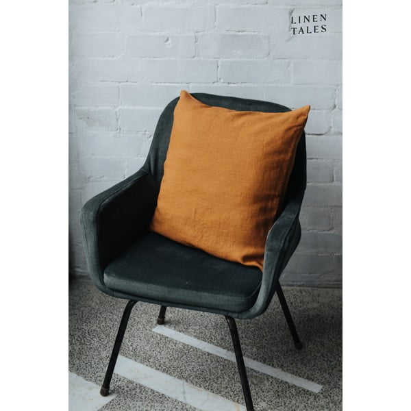 Iš lino dekoratyvinis pagalvės užvalkalas 45x45 cm Hazelnut – Linen Tales-image-1