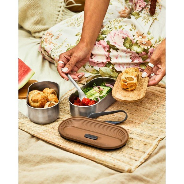Padalintas pietų dėžutė 2x dėžės Bento – Black + Blum-image-3
