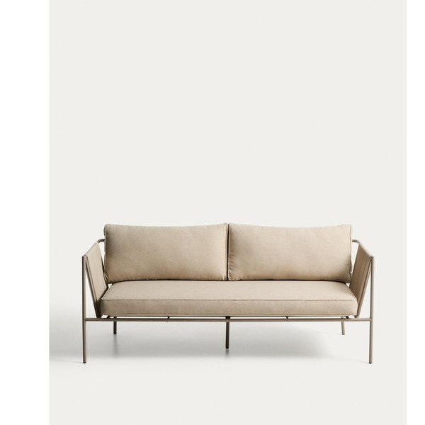 Smėlio spalvos iš audinio sodo sofa Zivia – Kave Home-image-4