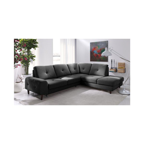 Pilka kampinė sofa-lova "Windsor & Co. Sofos Beta, dešinysis kampas-image-3