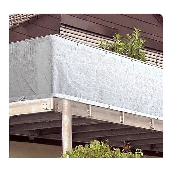 Baltas plastikinis balkono ekranas 500x90 cm - Garden Pleasure-image-1