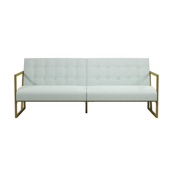 Balta sofa-lova su aksominiu paviršiumi CosmoLiving by Cosmopolitan Lexington
