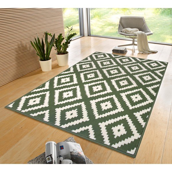 Žalias kilimas 290x200 cm Diamond - Hanse Home-image-1