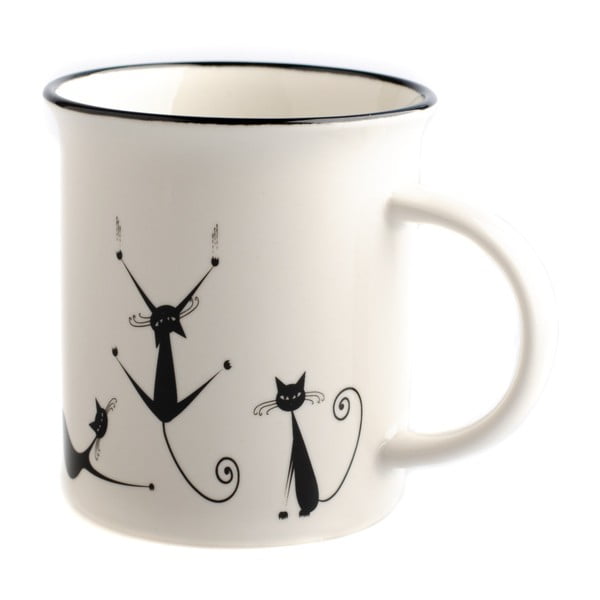 Porcelianinis puodelis Dakls Cats Nero, 310 ml