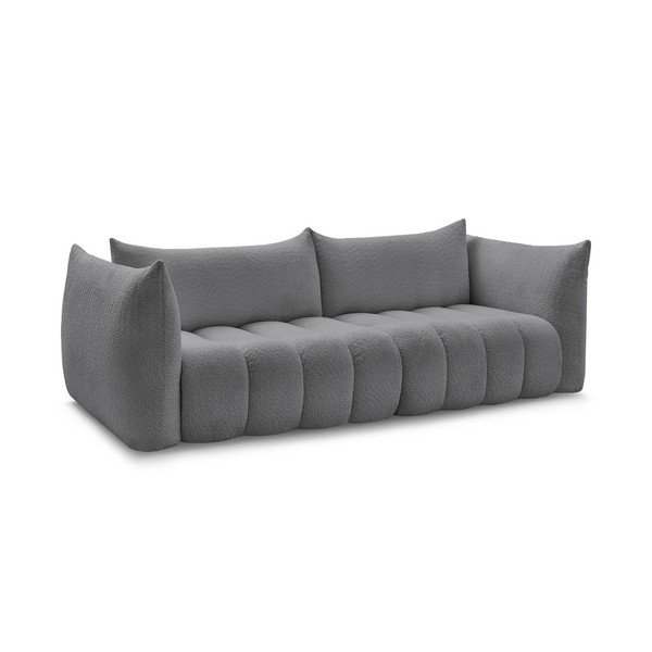 Pilkos spalvos sofa iš boucle 286 cm Azra – Bobochic Paris-image-2