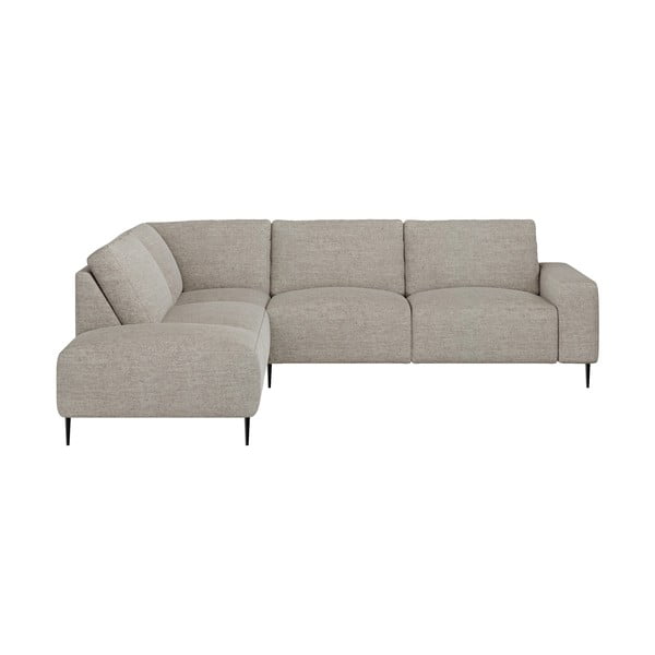 Pilkos smėlio spalvos kampinė sofa Ghado Tendo, kairysis kampas-image-2
