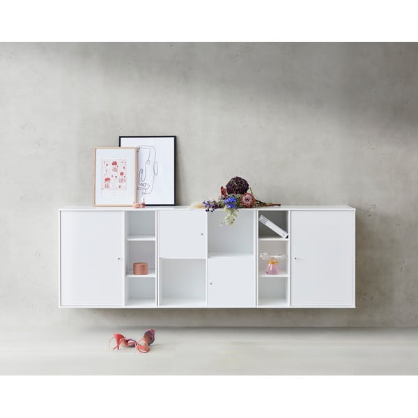 Baltos spalvos durys modulinei lentynų sistemai 2 vnt. 32x33 cm Mistral Kubus - Hammel Furniture-image-1