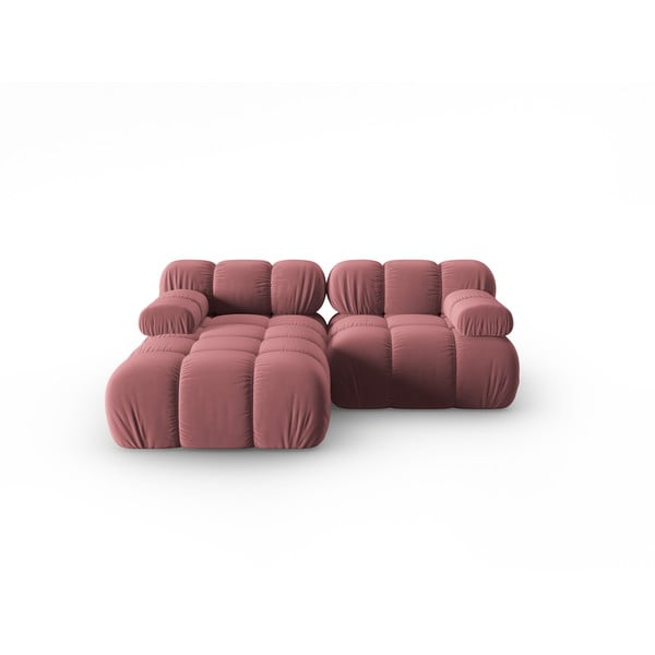 Sofa rožinės spalvos iš velveto 191 cm Bellis – Micadoni Home