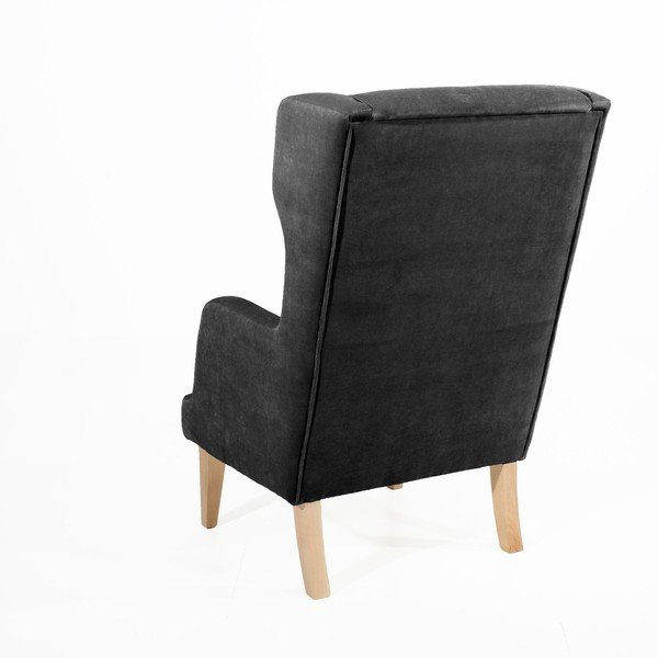 Juodas "Max Winzer Bennet Suede" fotelis-image-4