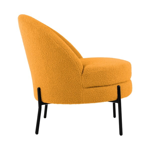 Iš boucle krėslas ochros spalvos Noble – Leitmotiv-image-3