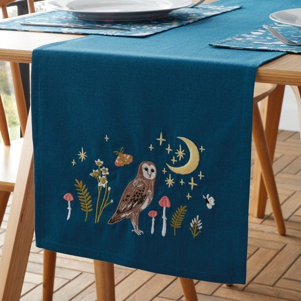 Iš medvilnės stalo takelis 33x220 cm Enchanted Twilight Animals – Catherine Lansfield-image-2