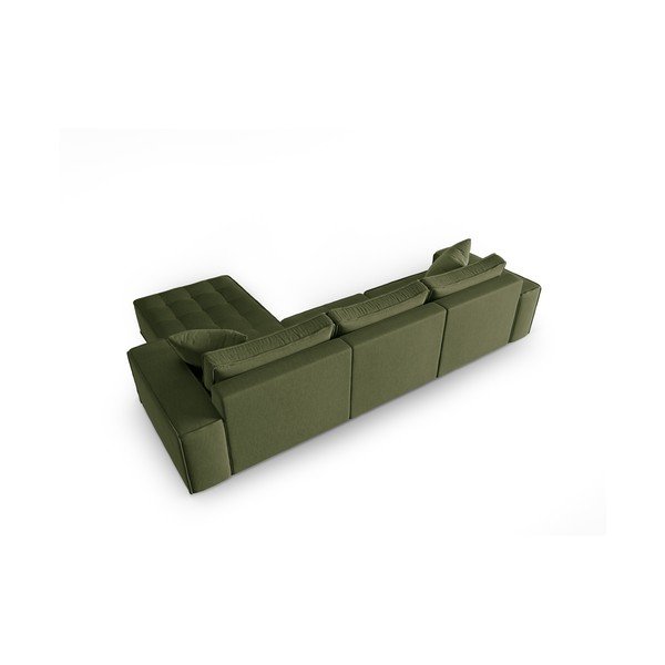 Kampinė sofa žalios spalvos (su dešiniuoju kampu) Mike – Micadoni Home-image-4