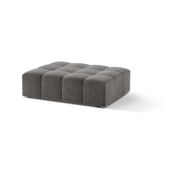 Pilkos spalvos taburetė iš velveto Chicago – Cosmopolitan Design-image-1
