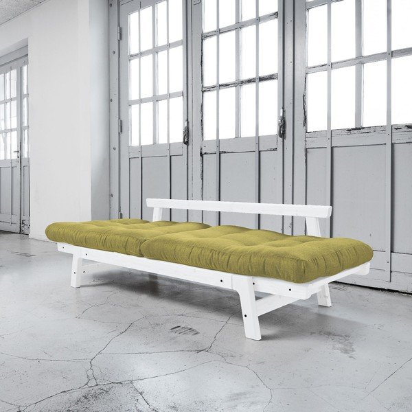 Sofa lova "Karup Step" balta/avokadų žalia-image-2