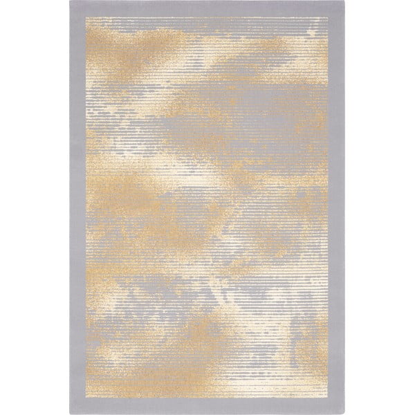 Kilimas iš vilnos pilkos spalvos/smėlio spalvos 133x180 cm Stratus – Agnella