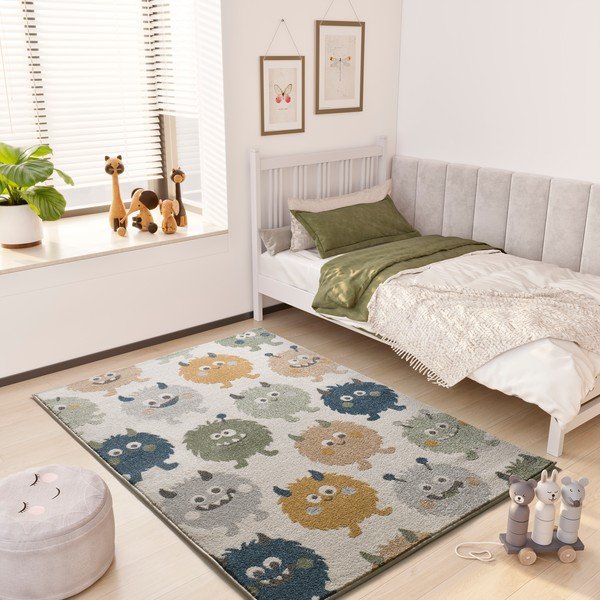 Kreminės spalvos vaikiškas kilimas 120x170 cm Beats – Universal-image-1