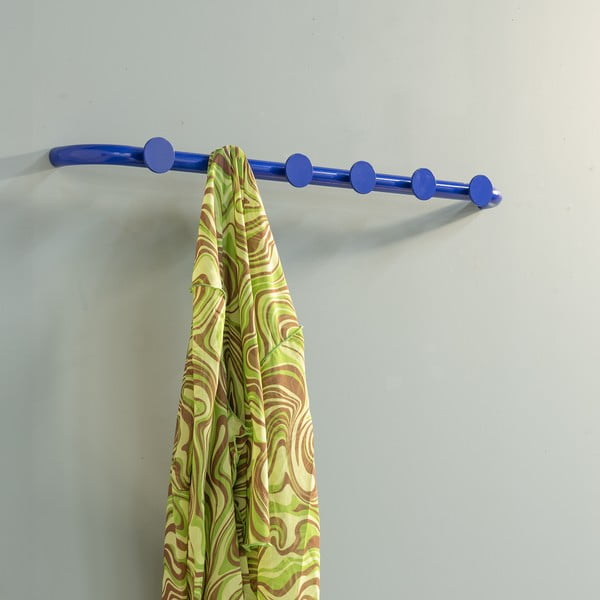 Mėlynos spalvos iš metalo sieninė lentyna 75 cm Retro – Spinder Design-image-1