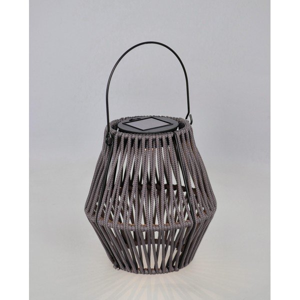 Pilkos spalvos LED žibintas saulės baterijos (aukštis 17 cm) Juny – Yes Everyday-image-1