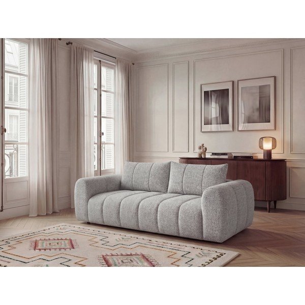 Šviesiai pilkos spalvos sofa 242 cm Nesty – Bobochic Paris-image-1