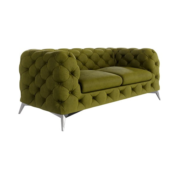 Žalios spalvos iš velveto sofa 185 cm Chelsea – Ropez-image-1