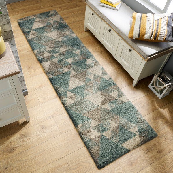 Mėlynai pilkas kilimas Flair Rugs Nuru, 60 x 230 cm-image-1