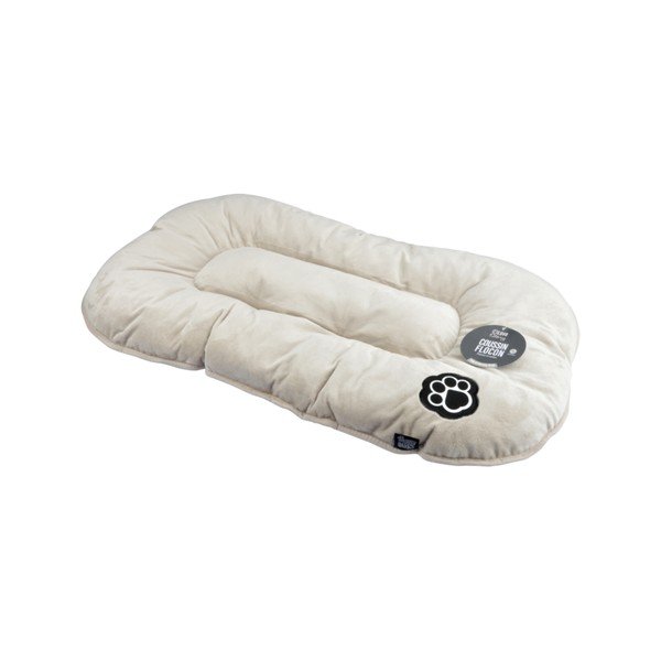 Smėlio spalvos iš zomšo augintinio guolis šuniui 61x38 cm Flakes – Love Story-image-2