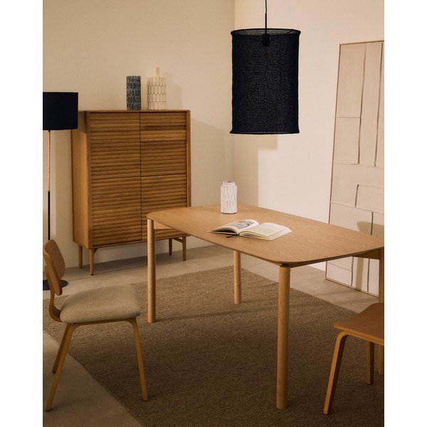 Valgomojo stalas iš uosio 90x160 cm Indara – Kave Home-image-2