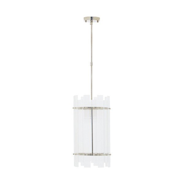 Sidabrinės spalvos iš metalo kabantis šviestuvas ø 27 cm su stiklo gaubtu Ritz – Premier Housewares