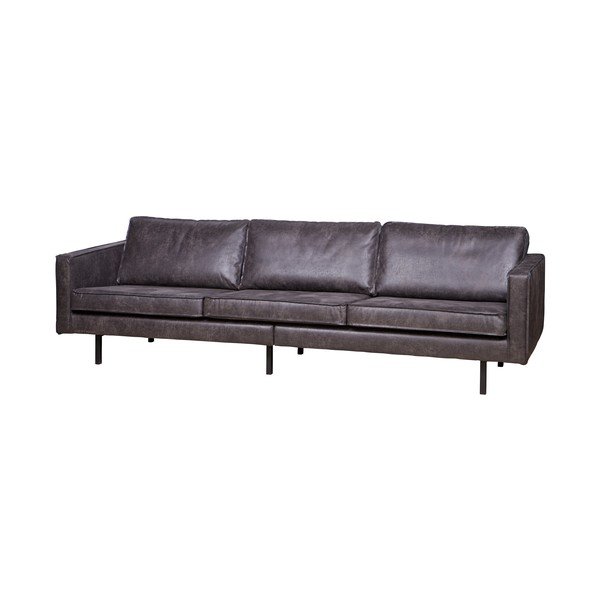 Juodos spalvos iš dirbtinės odos sofa 277 cm Rodeo – WOOOD-image-3