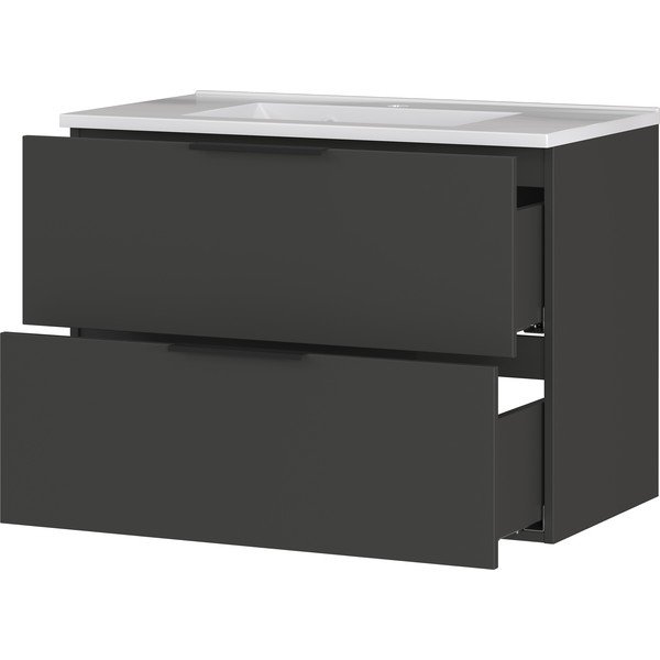 Antracito spalvos matinis pakabinama spintelė su kriaukle 81x61 cm Crandon – Germania-image-3