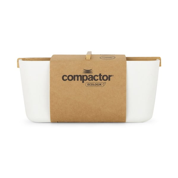 Balta dėžutė daiktams su bambukiniais skirtukais Compactor Ecologic, 21 x 8 cm-image-3