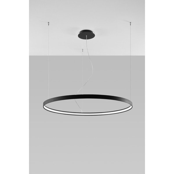 Juodos spalvos iš aliuminio kabantis šviestuvas LED ø 110 cm RIO – Thoro-image-3