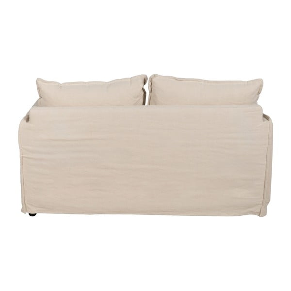 Kreminės spalvos iš lino sofa 160 cm – Ixia-image-3