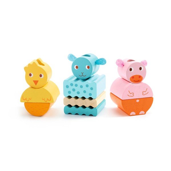 Vaikiškas medinis traukinukas Djeco FarmTrain-image-1