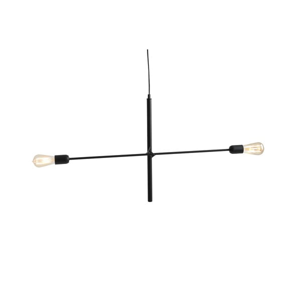 Juodas pakabinamas šviestuvas 2 lemputėms Individualizuota forma Twigo