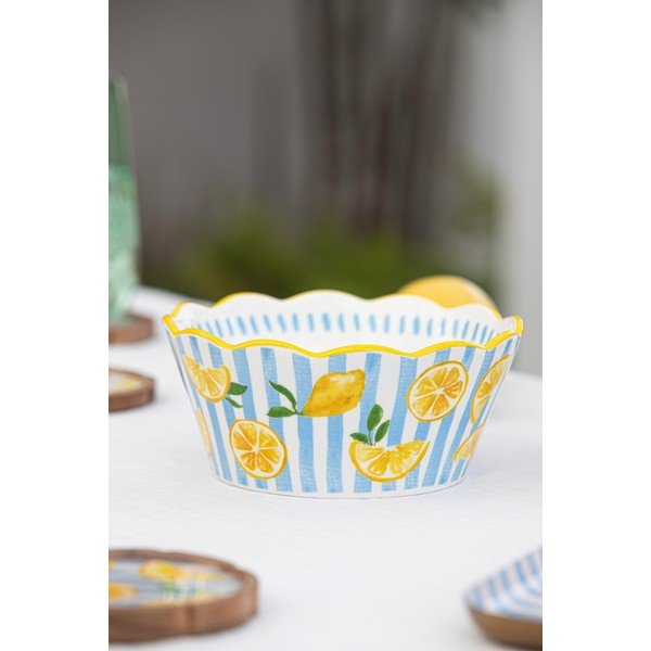 Geltonos spalvos/šviesiai mėlynos spalvos dubuo ø 16 cm Capri – Ladelle-image-2