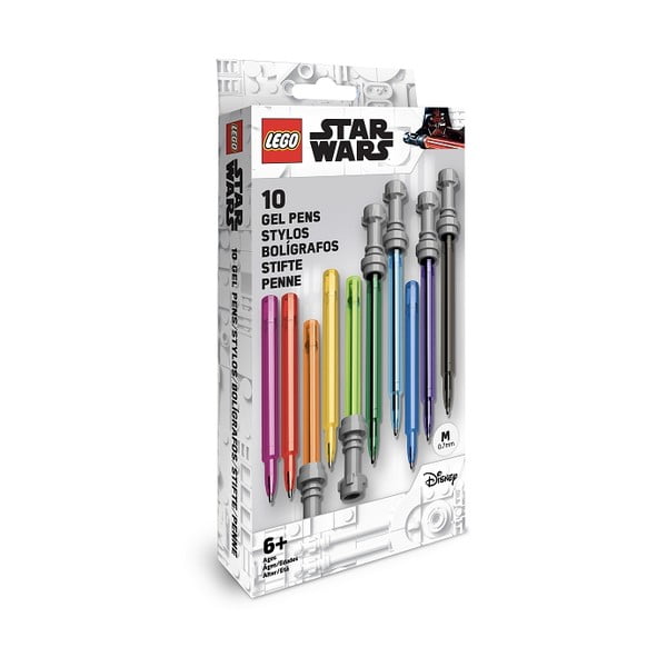 10 vaikiškų gelinių rašiklių rinkinys Star Wars - LEGO®-image-3
