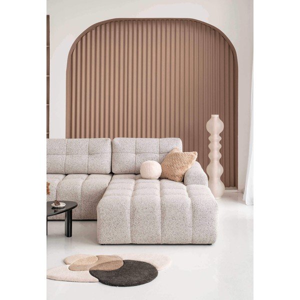 Smėlio spalvos sulankstoma/su sandėliavimo vieta modulinė kampinė sofa (su dešiniuoju kampu) Lulu – Miuform-image-4