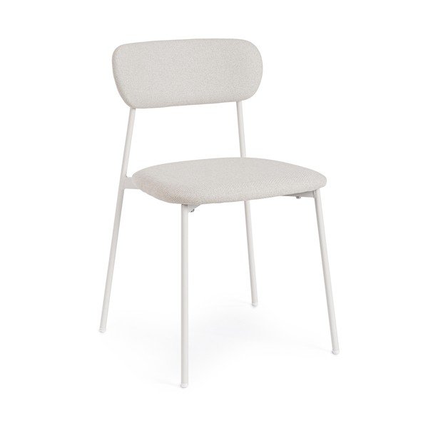 Baltos spalvos iš audinio valgomojo kėdė Inka – Yes Everyday